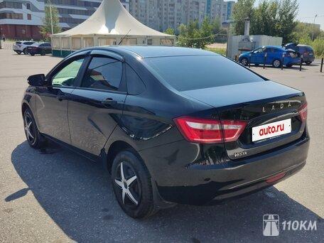 ВАЗ (Lada), Vesta, 1600, 113, бензин, седан, вариатор, передний привод, среднее состояние, левый, черный, 1 000 000 ₽