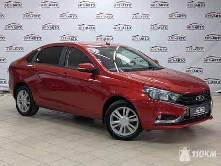 ВАЗ (Lada), Vesta, 1600, 145, бензин, седан, механика, передний привод, среднее состояние, левый, красный, 799 000 ₽